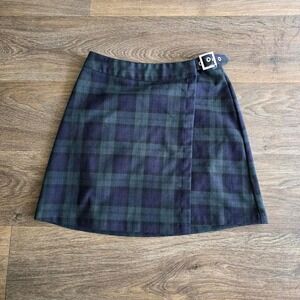 Brandy Melville‎ Plaid Wrap Mini Skirt – Dark Academia Vibes